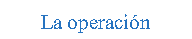 Cuadro de texto: La operaci�n