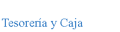 Cuadro de texto: Tesorer�a y Caja