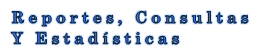 Reportes Consultas y Estadisticas